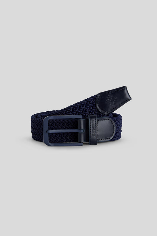 Navy Knitted Pin Buckle Belt