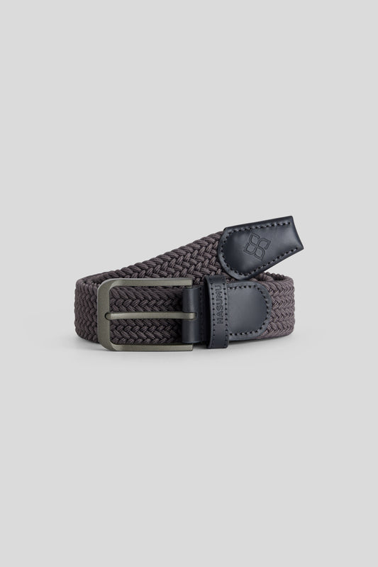 Charcoal Knitted Pin Buckle Belt