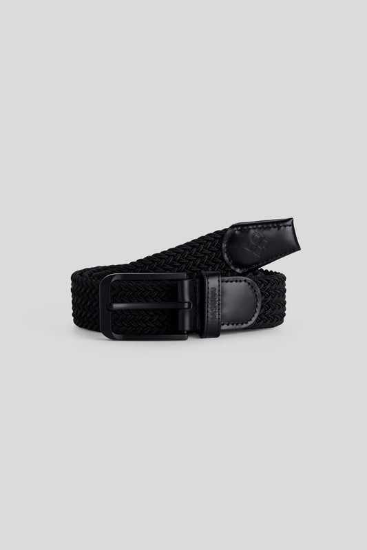 Black Knitted Pin Buckle Belt